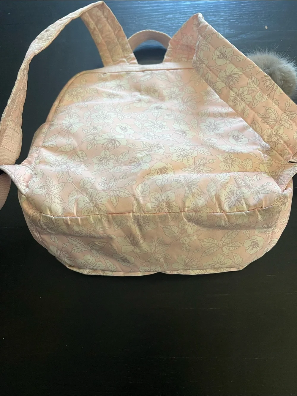KIPLING Paola Small Backpack Pale Pinky FLORAL FLOWER SILVER WHITE